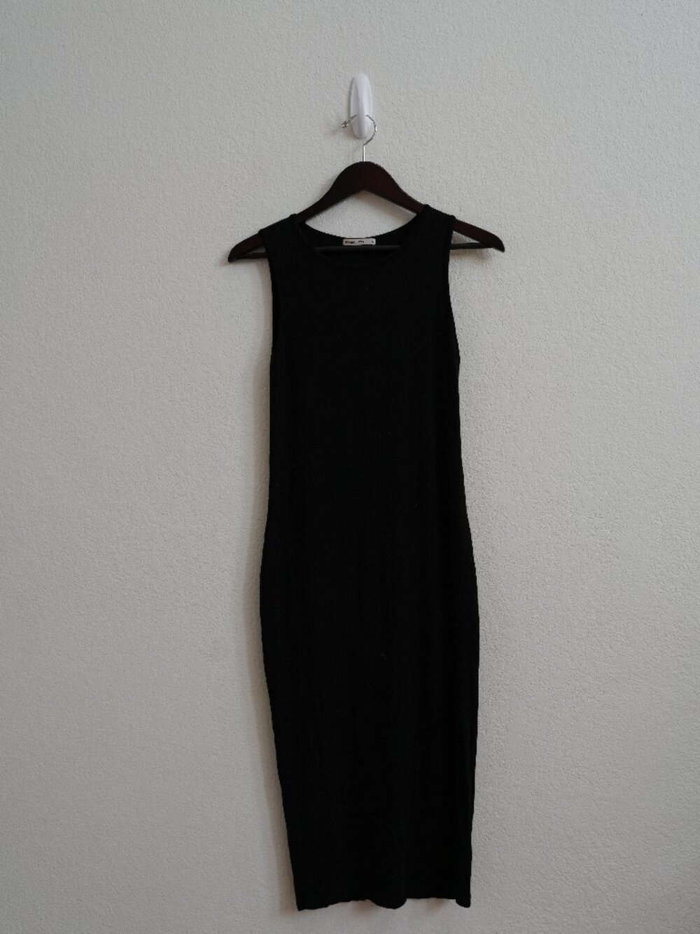 Marine Layer Womens S Black Sleeveless Tank Midi Dress Soft Stretch Jersey